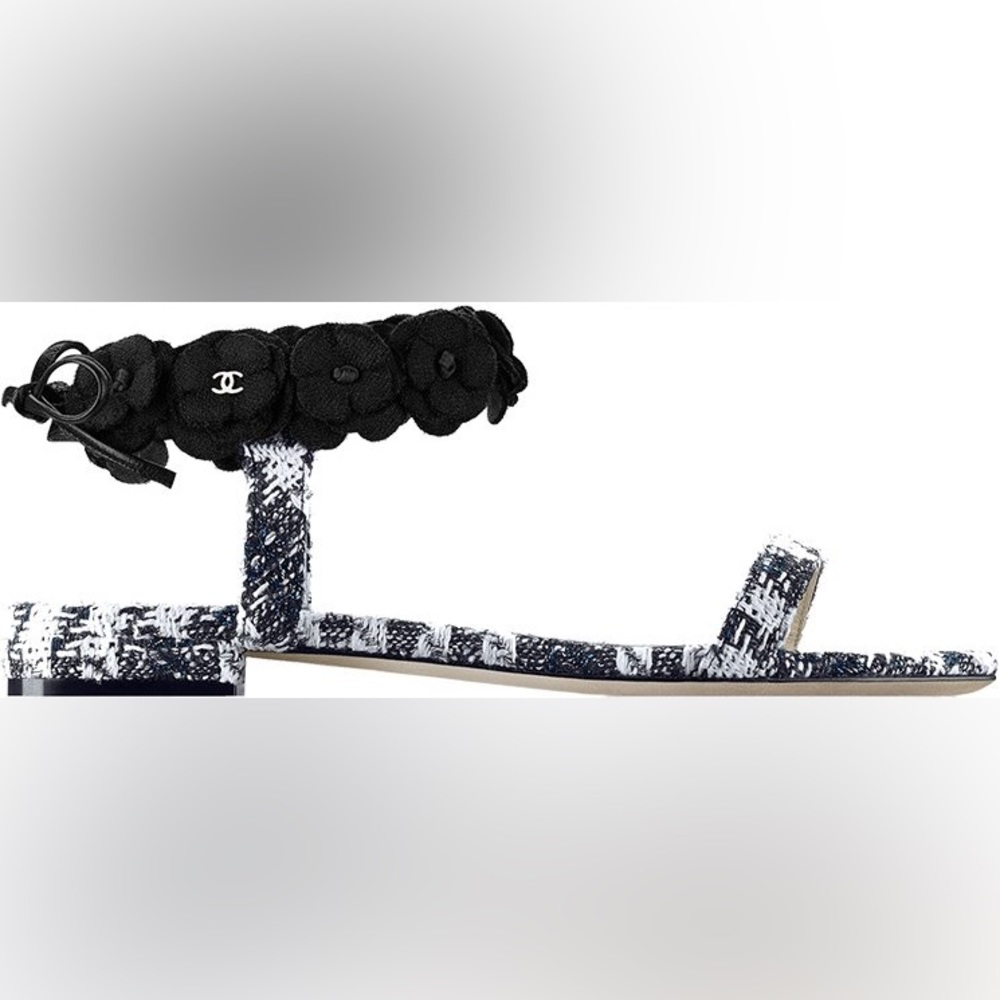 Chanel Tweed Sandals